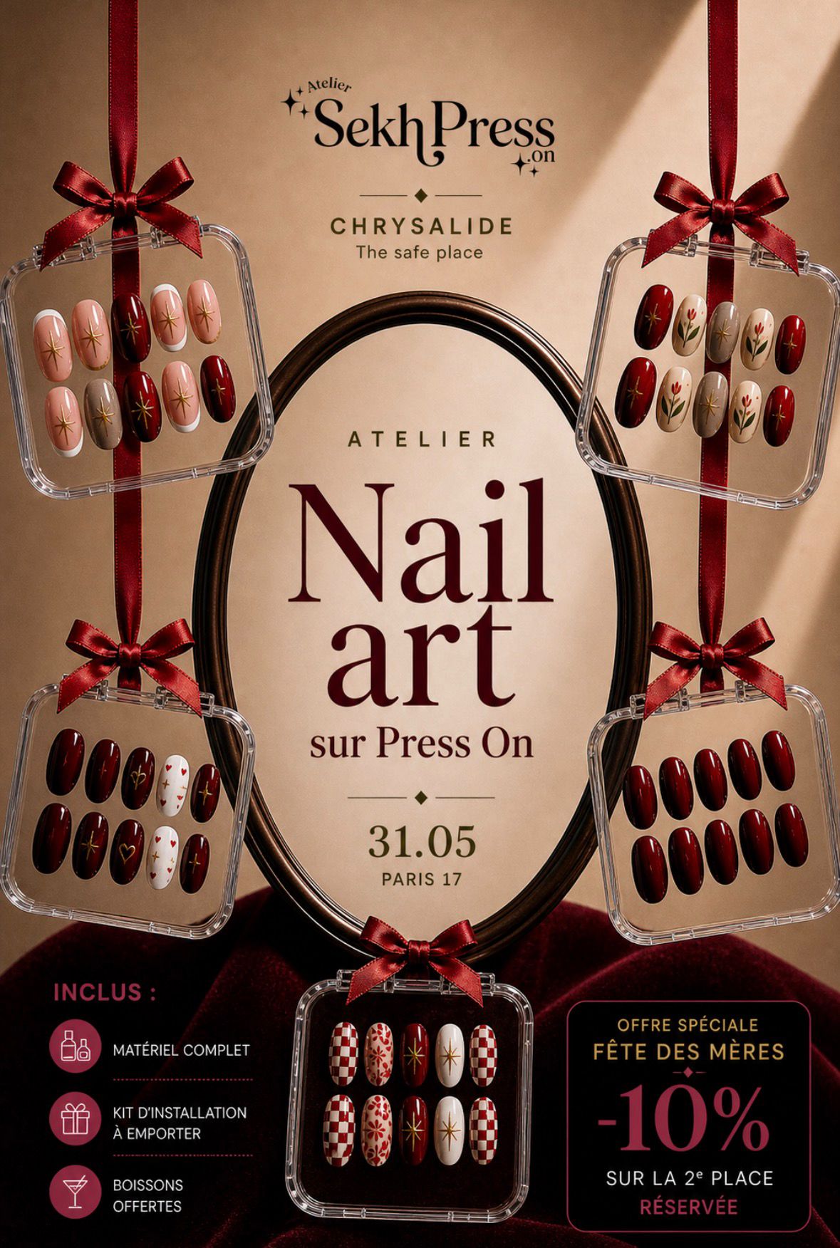 Nails Art sur Press On - La Chrysalide Paris