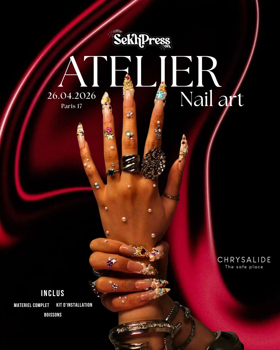 Nails Art sur Press On - La Chrysalide Paris
